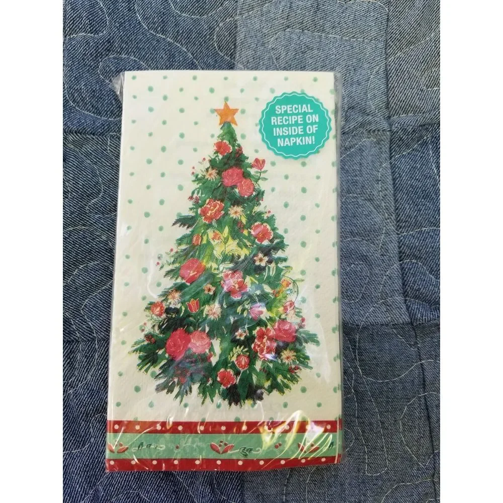 Pioneer Woman Christmas Tree 24 Count 3 Ply Paper Guest Napkins Holiday PartyNEW
